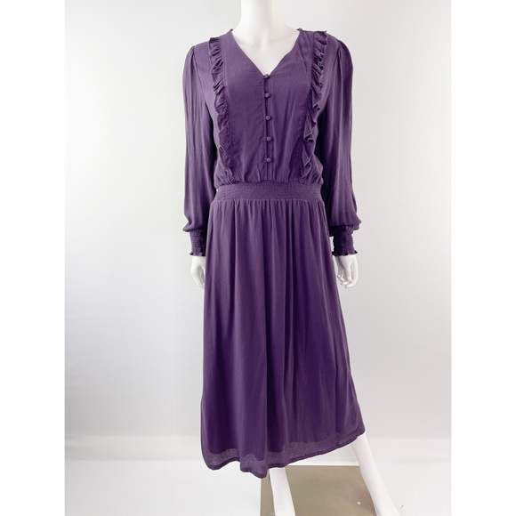 Hill Dresses Hill Size S Purple Long Sleeve Vneck